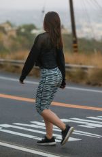 MENA SUVARI in Leggings Out Hiking in Runyon Canyon 07/05/2015