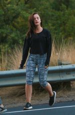 MENA SUVARI in Leggings Out Hiking in Runyon Canyon 07/05/2015