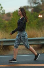 MENA SUVARI in Leggings Out Hiking in Runyon Canyon 07/05/2015