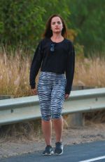 MENA SUVARI in Leggings Out Hiking in Runyon Canyon 07/05/2015