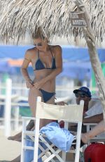 MICHELLE HUNZIKER in Bikini on the beach in Forte Dei Marmi 07/16/2015