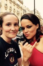 MICHELLE RODRIGUEZ at Elie Saab Fashion Show in Paris