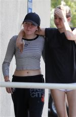 MILEY and NOAH CYRUS Out and About in Los Angeles 07/29/2015