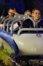 MILEY CYRUS and STELLA MAXWELL at Disneyland in Anaheim 07/14/2015
