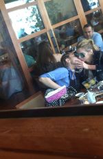 MILEY CYRUS and STELLA MAXWELL Kisses at Nobu Restaurant in Malibu 07/11/2015