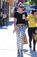 MILEY CYRUS Leaves Midori Sushi in Studio City 07/03/2015
