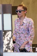 MILEY CYRUS Out for Lunch in Studio City 07/24/2015