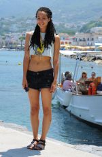 NATHALIE EMMANUEL in Bikini at a Boat in Ischia 07/15/2015