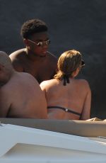 NATHALIE EMMANUEL in Bikini at a Boat in Ischia 07/15/2015