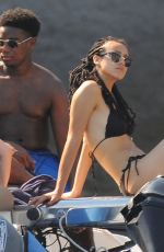 NATHALIE EMMANUEL in Bikini at a Boat in Ischia 07/15/2015
