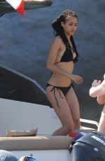 NATHALIE EMMANUEL in Bikini at a Boat in Ischia 07/15/2015