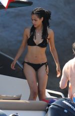 NATHALIE EMMANUEL in Bikini at a Boat in Ischia 07/15/2015