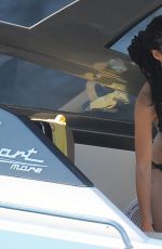 NATHALIE EMMANUEL in Bikini at a Boat in Ischia 07/15/2015