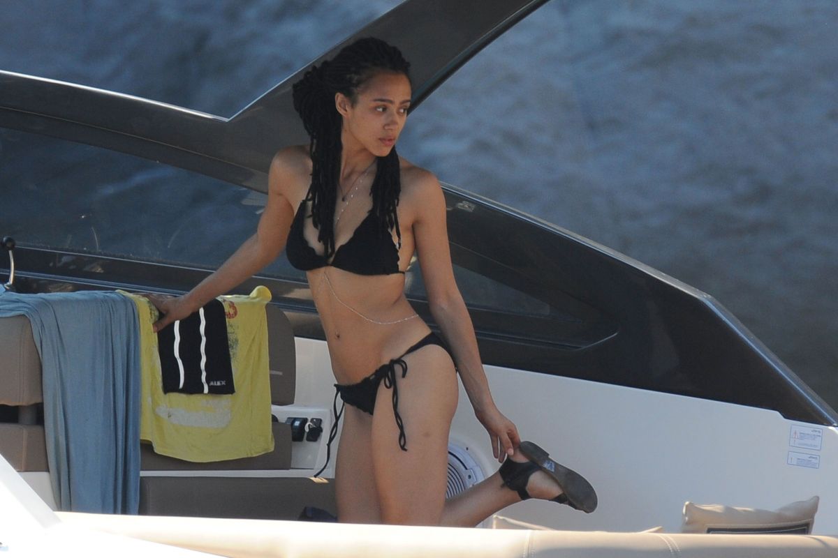 NATHALIE EMMANUEL in Bikini at a Boat in Ischia 07/15/2015.