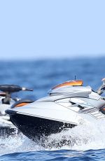 NINA DOBREV and Austin Stowell Jet-skiing in St. Tropez 07/24/2015