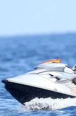 NINA DOBREV and Austin Stowell Jet-skiing in St. Tropez 07/24/2015