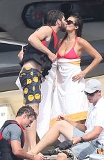 NINA DOBREV and Austin Stowell Jet-skiing in St. Tropez 07/24/2015