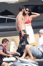 NINA DOBREV and Austin Stowell Jet-skiing in St. Tropez 07/24/2015