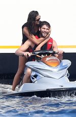 NINA DOBREV and Austin Stowell Jet-skiing in St. Tropez 07/24/2015