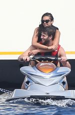 NINA DOBREV and Austin Stowell Jet-skiing in St. Tropez 07/24/2015