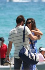 NINA DOBREV and Austin Stowell Out and About in St. Tropez 07/24/2015