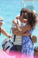 NINA DOBREV and Austin Stowell Out and About in St. Tropez 07/24/2015
