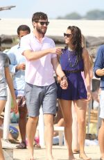 NINA DOBREV and Austin Stowell Out and About in St. Tropez 07/24/2015