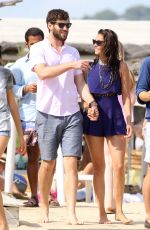 NINA DOBREV and Austin Stowell Out and About in St. Tropez 07/24/2015