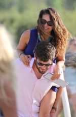 NINA DOBREV and Austin Stowell Out and About in St. Tropez 07/24/2015
