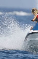 NINA DOBREV Jetboarding in Saint-tropez 07/21/2015