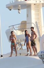 NINA DOBREV Jumping from a Yacht in St. Tropez 07/25/2015