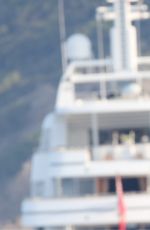 NINA DOBREV Jumping from a Yacht in St. Tropez 07/25/2015