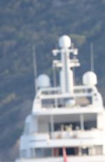 NINA DOBREV Jumping from a Yacht in St. Tropez 07/25/2015