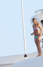 NINA DOBREV Jumping from a Yacht in St. Tropez 07/25/2015