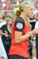 OLIVIA HOLT at 2015 MLB All-star Legends and Celebrity Softball in Cincinnati
