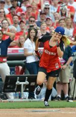 OLIVIA HOLT at 2015 MLB All-star Legends and Celebrity Softball in Cincinnati