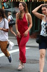 OLIVIA WILDE on the Set of HBO’s Untitled Project in New York 07/20/2015