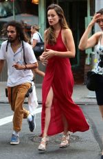 OLIVIA WILDE on the Set of HBO’s Untitled Project in New York 07/20/2015