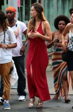 OLIVIA WILDE on the Set of HBO’s Untitled Project in New York 07/20/2015