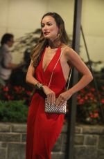 OLIVIA WILDE on the Set of HBO