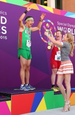 PEYTON LIST at Special Olympics Track and Field Medal Ceremony in Los Angeles