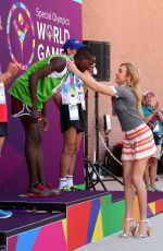 PEYTON LIST at Special Olympics Track and Field Medal Ceremony in Los Angeles