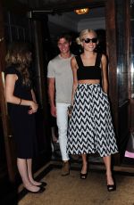 PIXIE LOTT Leaves Ivy Restaurant in Covent Garden in London 07/20/2015