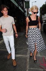 PIXIE LOTT Leaves The Ivy in London 07/20/2015