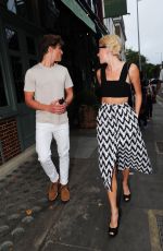 PIXIE LOTT Leaves The Ivy in London 07/20/2015