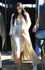 Pregnant KIM KARDASHIAN Leaves a Studio in Los Angeles 07/28/2015