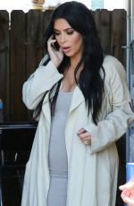 Pregnant KIM KARDASHIAN Leaves a Studio in Los Angeles 07/28/2015