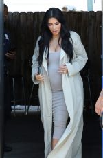 Pregnant KIM KARDASHIAN Leaves a Studio in Los Angeles 07/28/2015