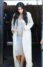 Pregnant KIM KARDASHIAN Leaves a Studio in Los Angeles 07/28/2015