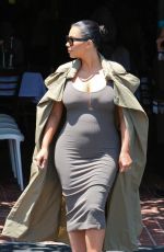 Pregnant KIM KARDASHIAN Shopping at Fred Segal in West Hollywood 07/16/2015